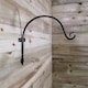 image 9 of Pack of 2 Tom Chambers Heavy Duty Handcrafted Metal 38cm Black Wall Bracket Hook For Garden Hanging Basket Bird Feeder | Black | Black