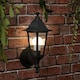 image 1 of ValueLights Pair Of Traditional Style Black Outdoor Security IP44 Rated Wall Light Lanterns