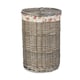 image 1 of Small Antique Wash Round Linen Basket With Garden Rose Lining | Multi | Garden Rose