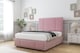 image 2 of Sloomy Lisbon Pink Plush Divan Bed With Mattress 2 Drawers Footend With 26" Strutted Headboard & 12" Matching Footboard 4' Small Double | Pink | Pink | Small Double | 1