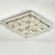image 3 of Living and Home Square Large-size Glamourous Crystal LED Ceiling Light, 70cm W x 70cm Dx 18cmH