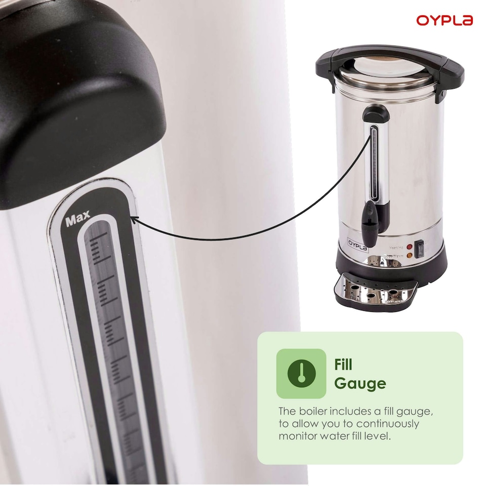 image 1 of Oypla Electrical 10L Catering Hot Water Boiler Tea Urn Coffee