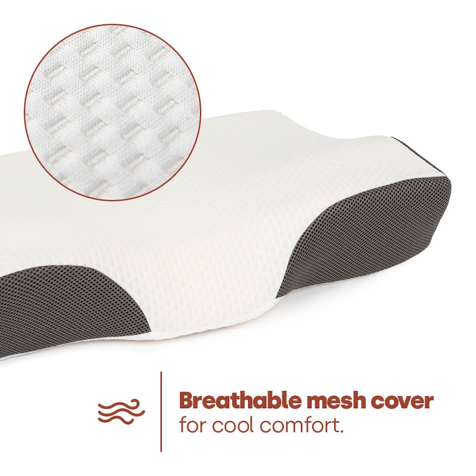 image 1 of Memory foam neck contour pillow