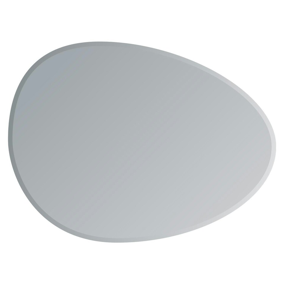 image 1 of Showerdrape Angel Oval Wall Mounted Frameless Bevelled Edge Bathroom Mirror 60 x 45cm