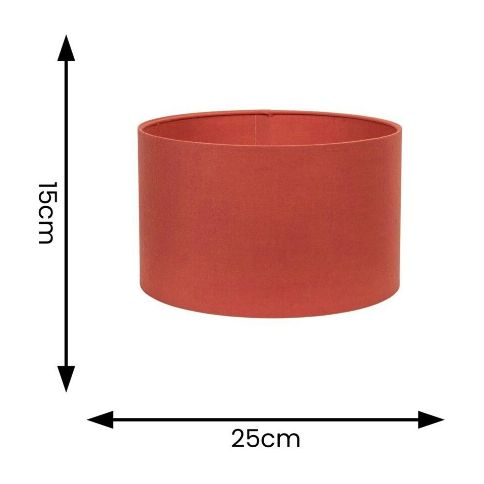 image 1 of ValueLights Reni Small Rust Lamp Shade Orange