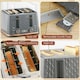 image 6 of HOMCOM Toaster with 4 Slot, 7 Browning Levels, 1600W, Grey Honeycomb Grey | Pink accents | 29.3L x 27.6W x 18.9H cm