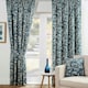 image 5 of Aviary Pencil Pleat Curtains - Blue - 229cm x 229cm