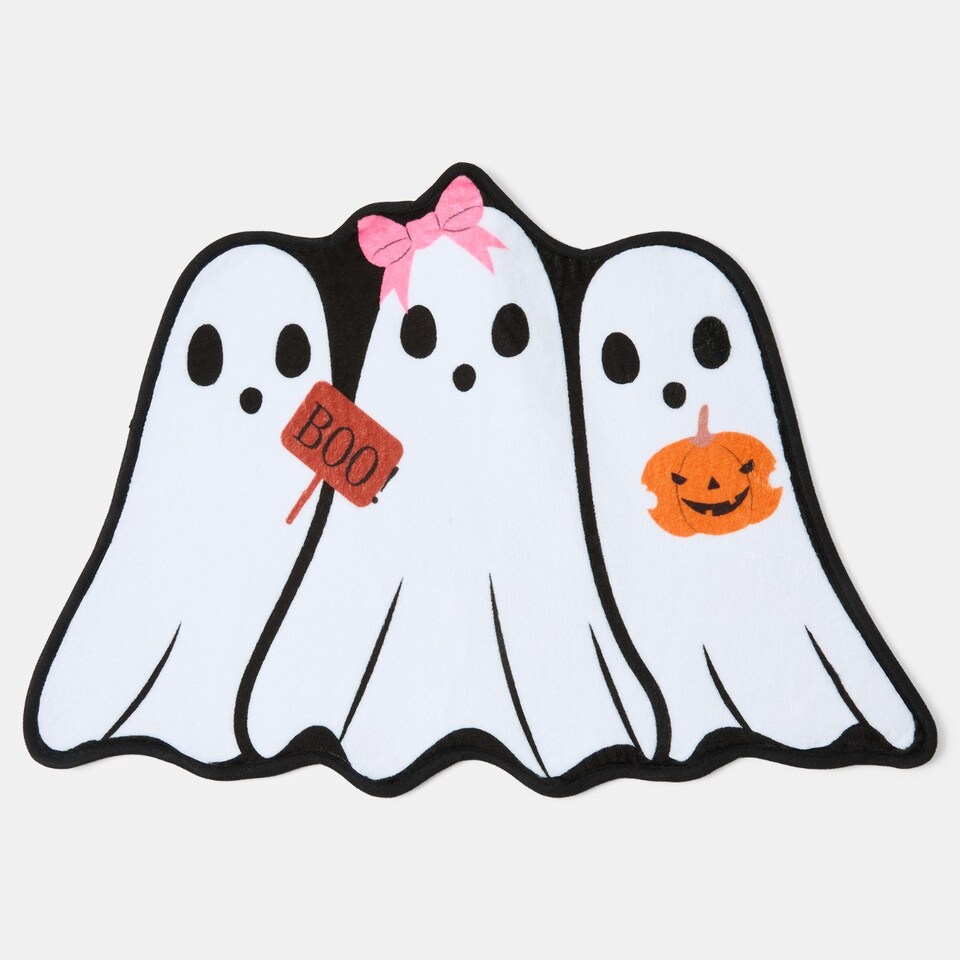 image 1 of OHS Ghost Family Halloween Bath Mat Non-Slip Soft Bathroom Rug