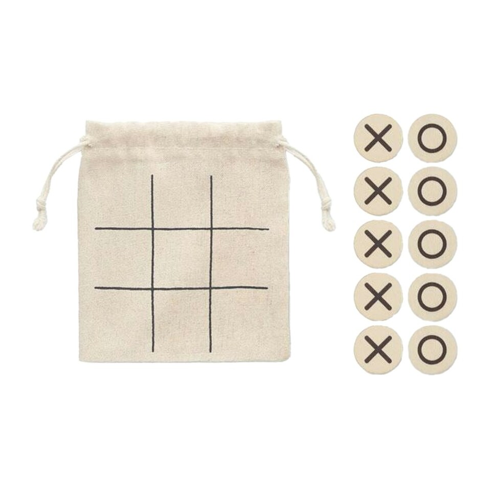 image 1 of MidOcean Topos Wooden Tic-Tac-Toe Game - Beige - One Size