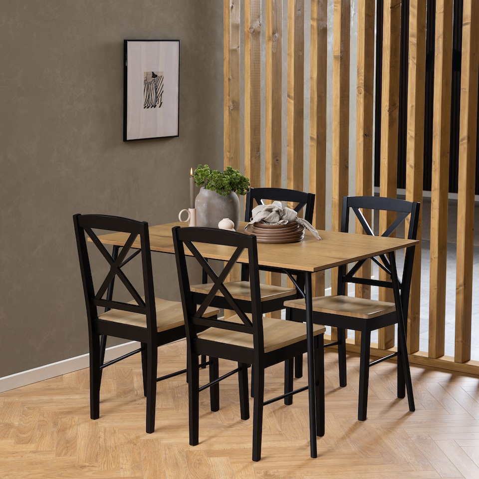 image 1 of Peru Rectangular Dining Table in Wild Oak 120x75cm