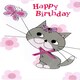 image 1 of Happy Birthday Cat Greeting Card Second Nature Yours Truly Cards