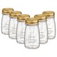 image 1 of Bormioli Rocco Quattro Stagioni Glass Bottles with Screw Top Lid - 200ml - Pack of 6 Clear | One Size