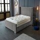 image 3 of Meriso Plush Silver Super King Bed Frame - Silver