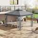 image 7 of Outsunny 3m x 3m Patio Gazebo Canopy Garden Pavilion with 2 Tier Roof