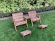 image 2 of Grand Twin Straight Chair with Footstools - W240 x D90 x H98 - Fully Assembled