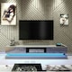 image 3 of TV Unit 180cm Grey Gloss Fronts Grey Matt Body with LED Platform Grey