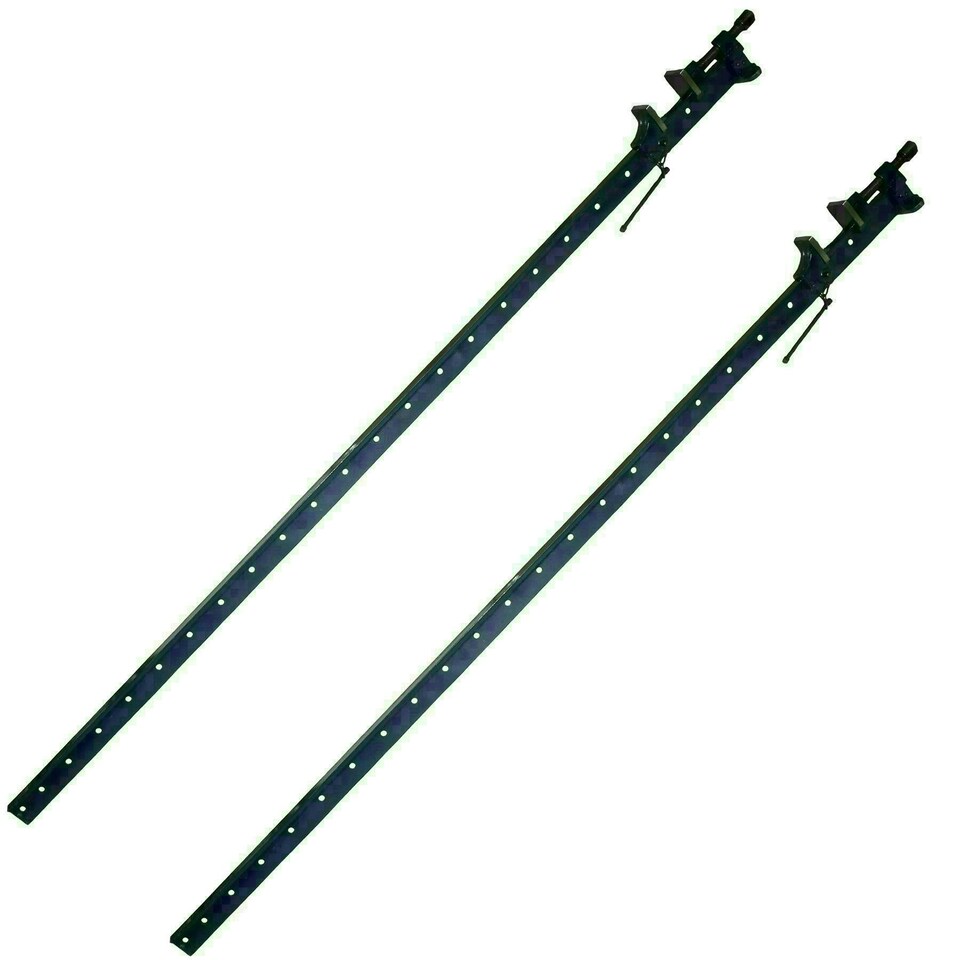 image 1 of 72" (1800mm) Cast Iron T-Bar Sash Clamp Grip Work Holder Vice Slide Cramp 2pc