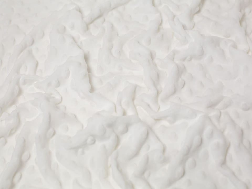 Minerva Core Range Cream Heavy Embossed Dimple Plush Fleece Fabric for Dressmaking, Toy Making, 150cm / 59" Wide - per metre