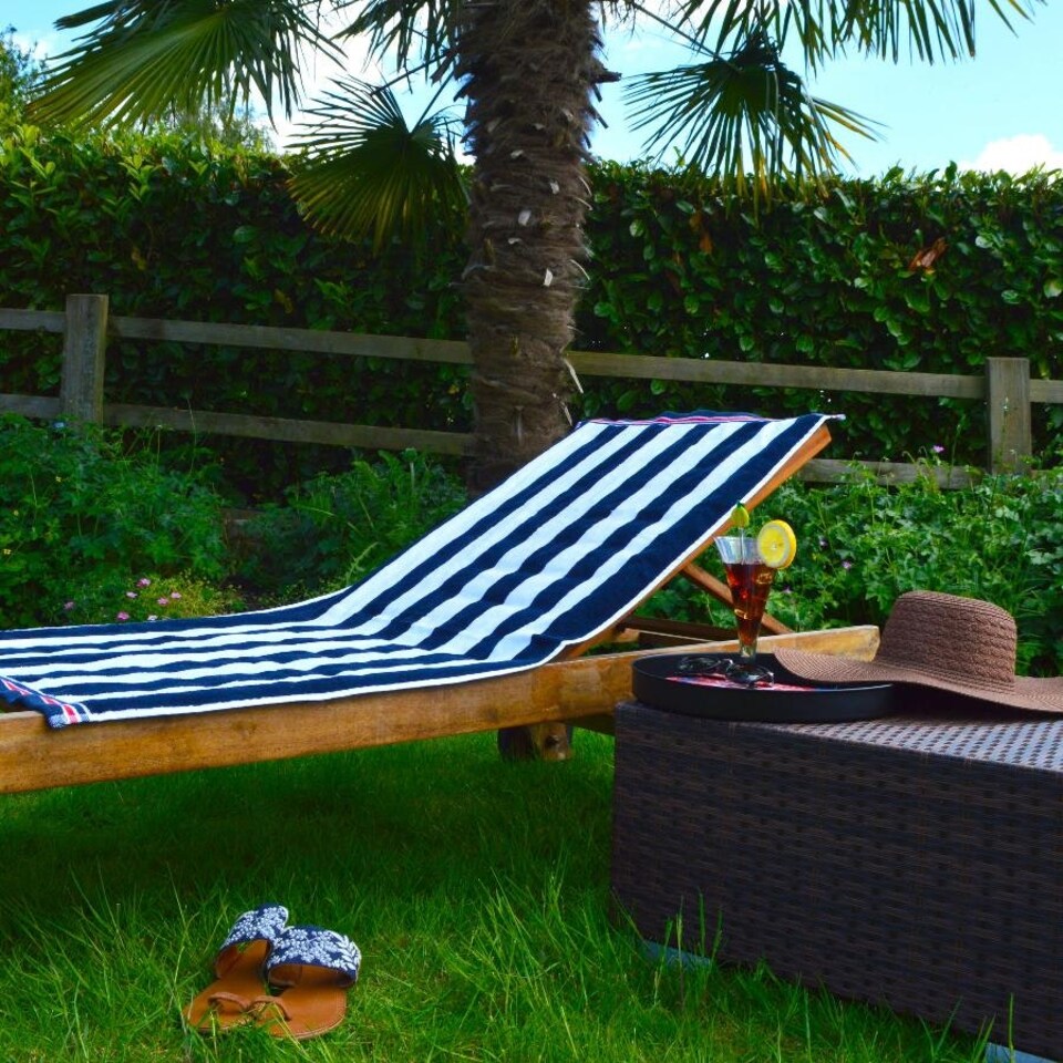 image 1 of Nautical Striped Beach Towel 70 x 140cm - 100% Cotton Multi | Rainbow Stripe | One size