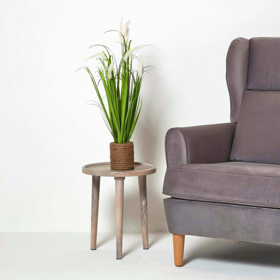 image 1 of Homescapes Artificial Closed Flower Grass Plant In Rope Pot, 74 cm Tall