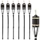 image 1 of Harbour Housewares Bamboo Garden Fire Torches - 60cm - Black - Pack of 6