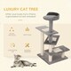 image 5 of PawHut Cat Tree 100cm Indoor Kitten Scratching Post Activity Centre, Grey