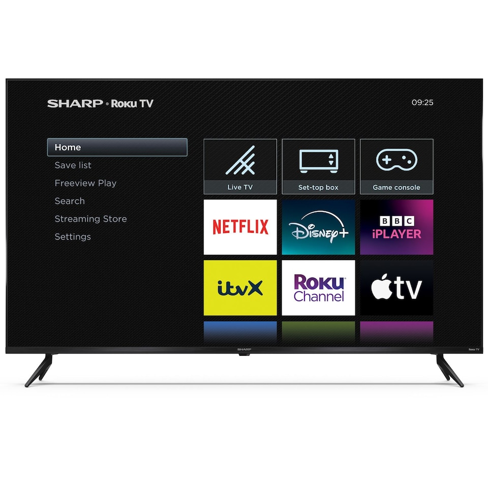 image 1 of SHARP 50HJ6225KB 50 Inch 4K UHD Quantum Dot Smart Roku TV