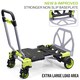 image 3 of 2-in-1 Hand Sack Truck Trolley, Folding Platform Cart Dolly, 120kg Load Capacity