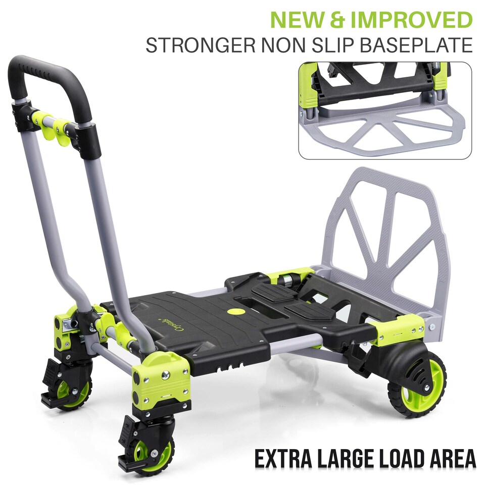 image 1 of 2-in-1 Hand Sack Truck Trolley, Folding Platform Cart Dolly, 120kg Load Capacity