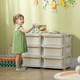 image 7 of HOMCOM Kids Storage Unit Toy Box Vertical Dresser with Six Drawers Blue | 75 x 37 x 56.5cm