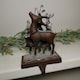 image 2 of 18cm Premier Christmas Metal Stocking Hanger Decoration in Reindeer Tree Scene