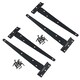 image 1 of 10in / 250mm Heavy Duty T Tee Hinges For Shed + Garden Gates Black Finish 4pc