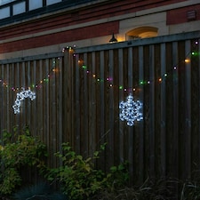 ValueLights Christmas Snowflake White Illuminated Decoration and Integrated LED 2.4W Cool White Bulb