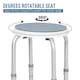 image 4 of HOMCOM 360 Degree Swivel Shower Stool, Non-Slip Feet, Disabled, Blue
