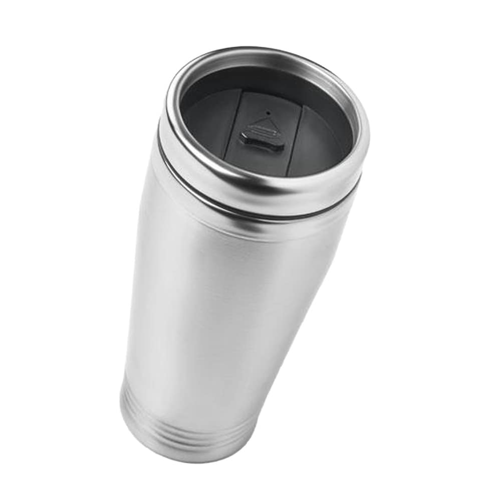 image 1 of MidOcean Rodeodrive Double Wall 400ml Travel Cup - Matt Silver - One Size Multi