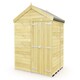 image 1 of 8 x 6 Feet Apex Shed - Double Door Without Windows - Wood - L187 x W231 x H217 cm | Brown