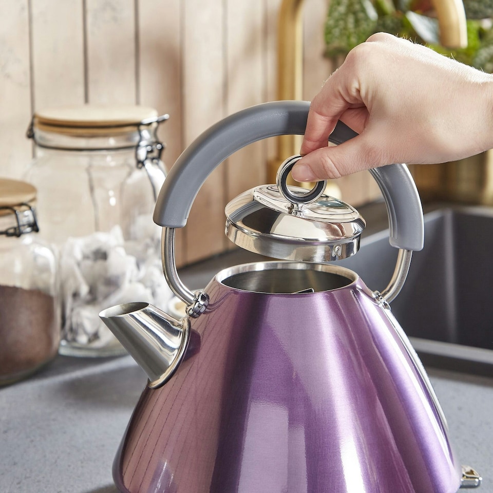 image 1 of Morphy Richards Accents Pyramid Kettle – Metallic Purple
