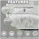 image 5 of Perla Floral Printed Duvet Cover Set Reversible Polycotton Beddings Grey | Double