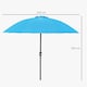 image 7 of Outsunny 2.5m Round Curved Adjustable Parasol Sun Umbrella Metal Pole Blue