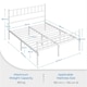 image 3 of Yaheetech 4ft6 Double Metal Bed Frame with Slatted Headboard White