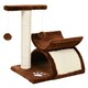 image 1 of PawHut Cat Tree Tower, Rotatable Top Bar, Sisal Post, Tunnel, Balls, Brown