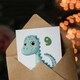 image 3 of Cute Dinosaur Cartoon Girl Age 9 Year Old Child Kids 9th Birthday Card