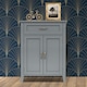 image 2 of Teamson Home Wooden Bathroom Furniture Floor Cabinet Grey