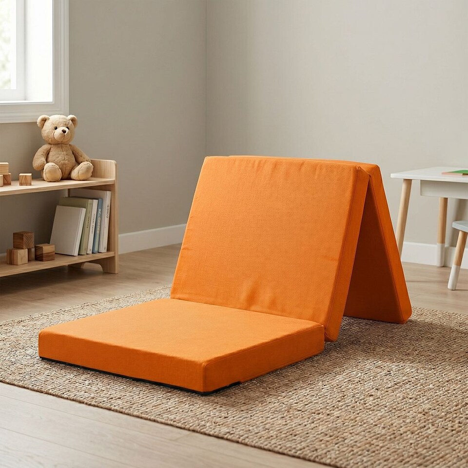 image 1 of Kids Futon Mattress 152 x 51cm | Foldable Floor Bed for Sleepovers