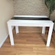 image 2 of Dining Table Wood Kitchen Place for 4 Seats, Dining Table Only (White and Black H 75 x L 117 x W 77 cm) Black