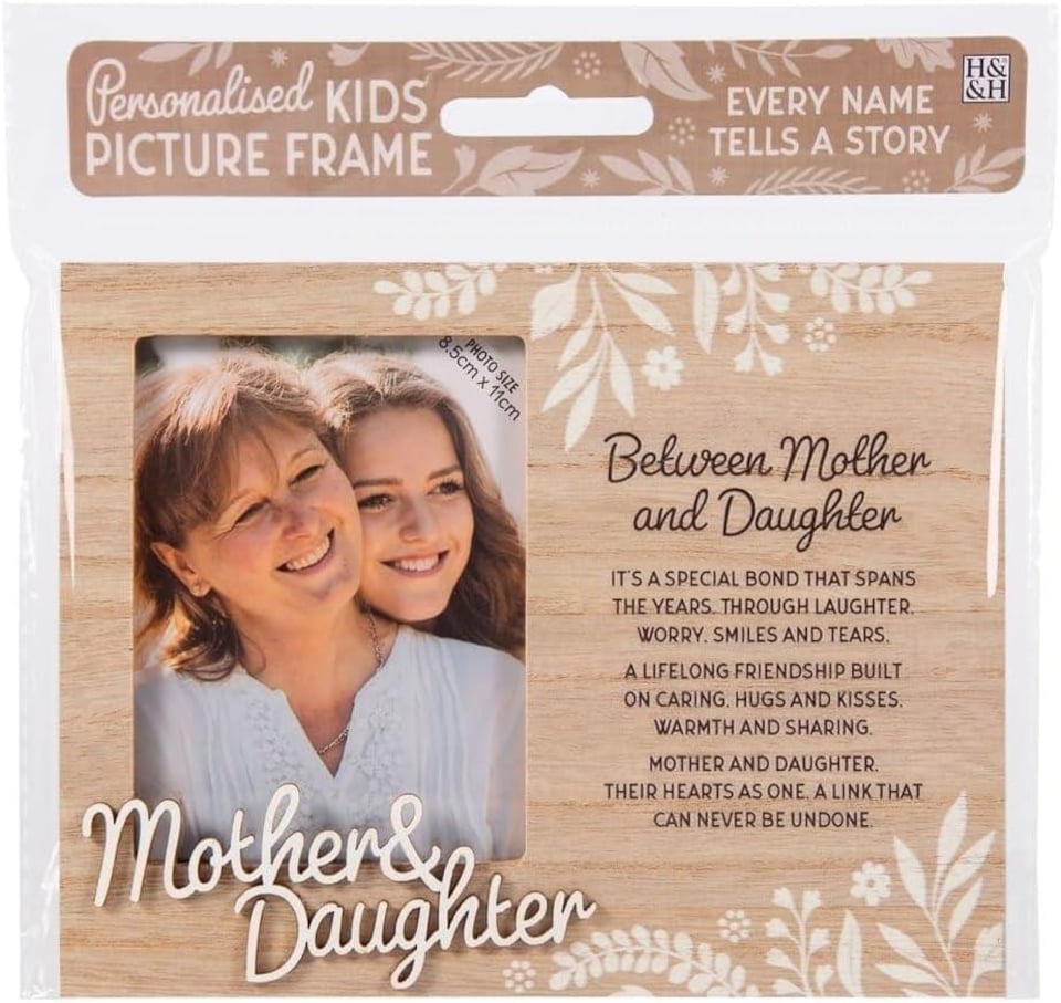 History & Heraldry Pre-Personalised Kids Wooden Picture Frame - Mother & Daughter