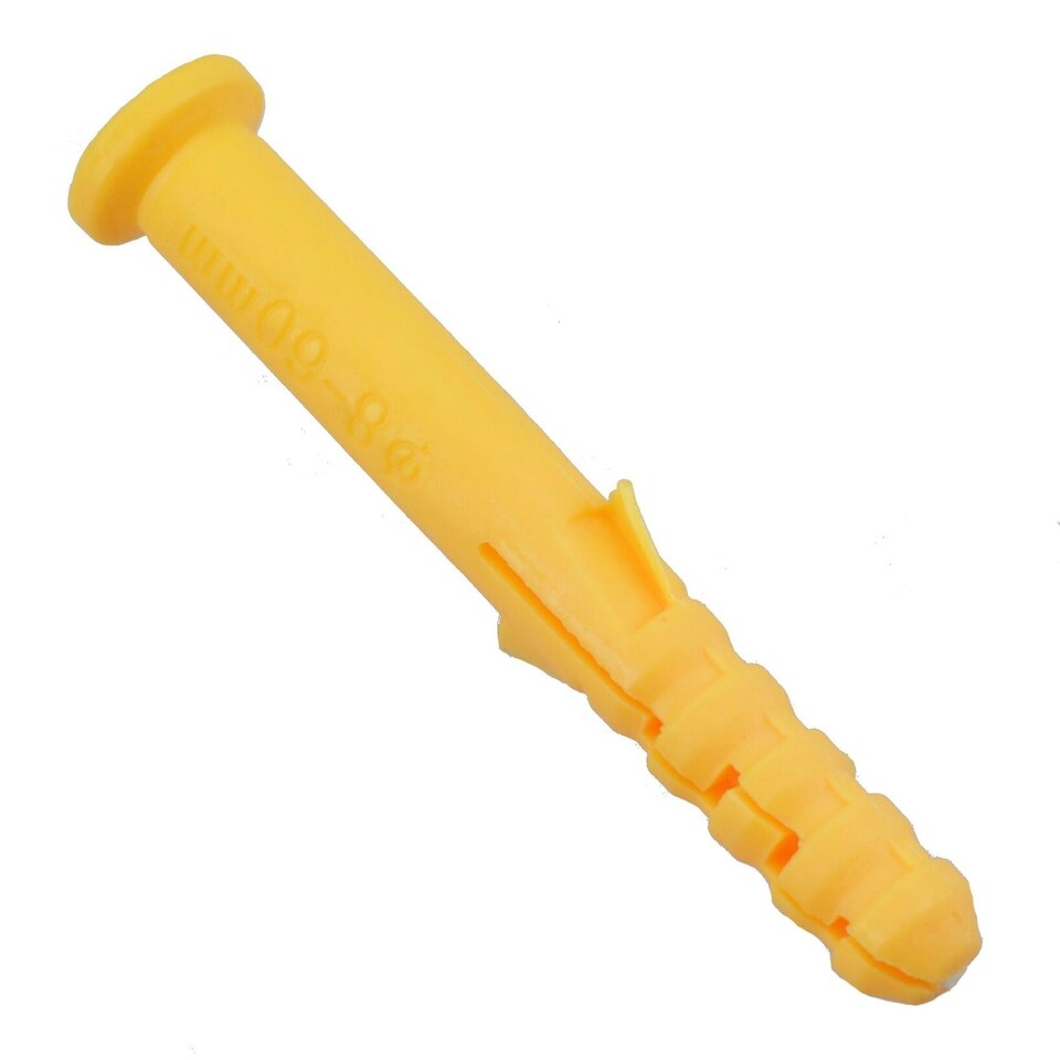 image 1 of 5 x 60mm Countersunk Screws And Wall Raw Plugs For Wood Concrete Brick 20pc
