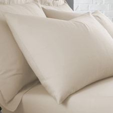 Serene Plain Dye Pair of Housewife Pillowcases Natural