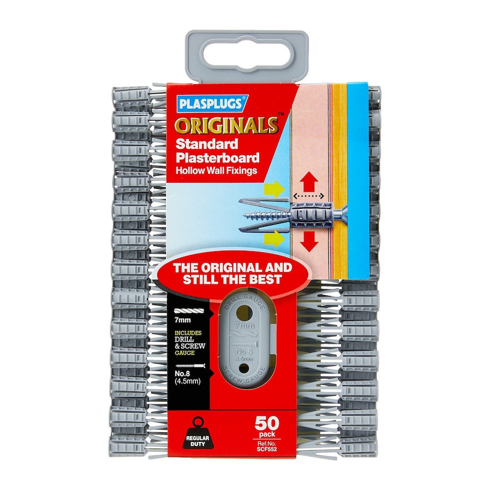 image 1 of Plasplugs Plasterboard Fixings Value Pack - 50 Fixings