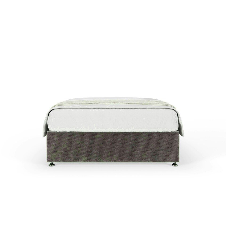 image 1 of Silver Chenille No Drawer Divan Base Double